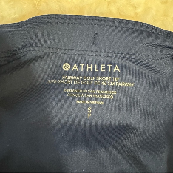 ATHLETA Fairway Golf Skort 18" Skirt Navy Blue #657682 Size Small - Picture 10 of 11